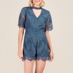 Francescas M i a m i Floral Lace Romper